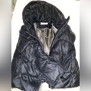 Black Velour jacket with hood